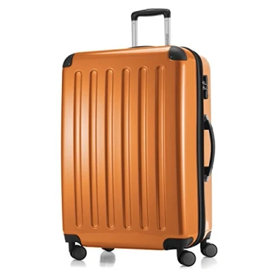 Bild av HAUPTSTADTKOFFER Alex bagage Resväska hård sida spinnvagn 4 hjul expanderbar, Orange, 75 cm,