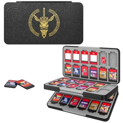 Bild av MoKo 48 Game Card Case for The Legend of Zelda: Tears Kingdom, Compatible with Nintendo Switch OLED/Switch/Switch Lite, Games Holder Case, Portable Storage Box Zelda Fans