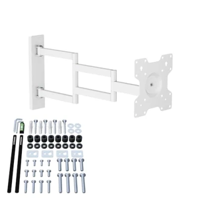 Bild av XTRARM Axis XL 70 cm TV väggfäste, förläng, vrid, luta, rotera, ca 24 55 tum 25 kg, upp till VESA 200x200mm, fäste vit
