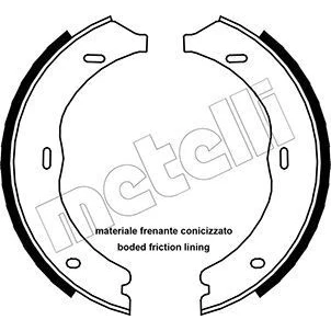 Bild av Bromsbackar, sats, parkeringsbroms METELLI 53 0248