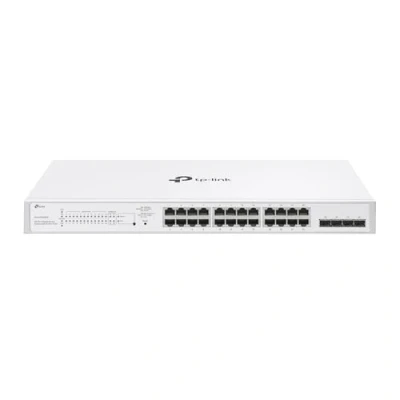 Bild av TP Link Festa FS328GP 28 port Gigabit PoE+ Switch, 24 PoE, 250W, molnhantering, optimerad för stora nätverk, avancerad QoS, säkerhet och användarvänlighet