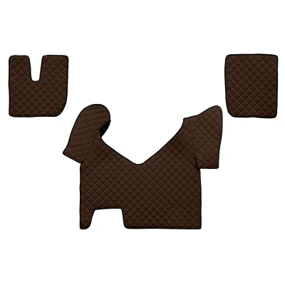 Bild av F CORE FL27 BROWN Ensemble de tapis sol Similicuir avant 3 marron