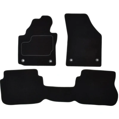 Bild av MAMMOOTH A041 VW45 PRM 01 Ensemble de tapis sol Textile avant et arrière 3 noir Sur mesure VOLKSWAGEN: CADDY 3, 4 Kasten, Kombi