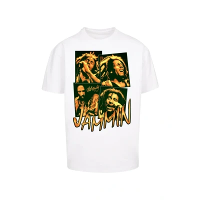 Bild av Merchcode BOB Marley Jammin LIVE Tshirt med print, Storlek: XL, White