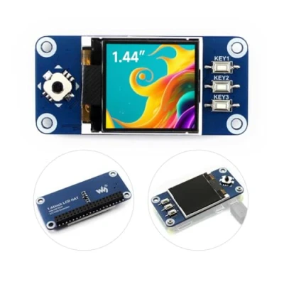 Bild av Waveshare 1.44inch LCD Display HAT Compatible with Raspberry Pi Zero Series Boards, 128x128 Pixels Handheld Embedded Controller, Communicating Via SPI Interface