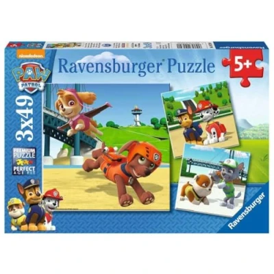 Bild av Ravensburger 09239 3x49 bitar Barnpussel från 5 år Paw Patrol Team på 4 tassar en rolig aktivitet för familjen och barnen