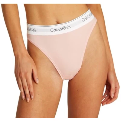 Bild av CALVIN KLEIN Dam HÖG LEG TANGA, Rosa, L, Rosa (Buff rosa), L
