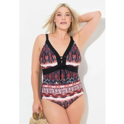 Bild av Ulla Popken Alpine Pattern Baddräkt, Storlek: 42, Navy