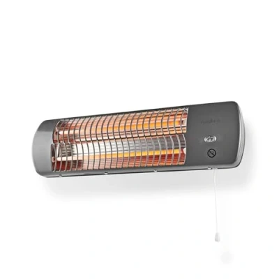 Bild av Nedis HTBA10GY badrumsvärmare 1 200 W justerbar termostat 2 värmelägen X4 grå