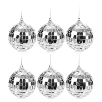 Bild av COM FOUR® 6x discokula spegelkula för upphängning fest festkula till nyårsafton, födelsedag, temafest Ø 6 cm (Ø 6cm)