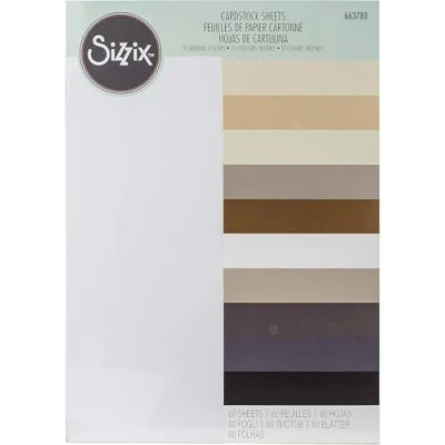 Bild av Surfacez Cardstock Sheets A4 60PK (10 neutrala färger), 216 GSM. Perfekt för kreativt hantverk!