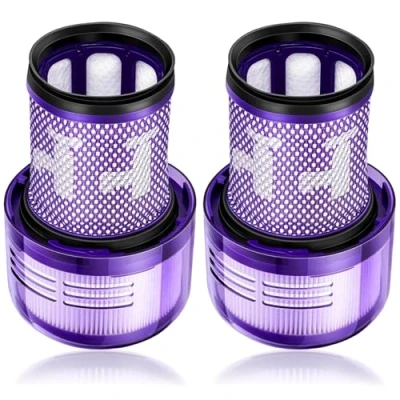 Bild av 2 pack Hepa ersättningsfilter för Dyson V12 Detect Slim, Absolute Extra/Total Clean/Fluffy dammsugare, bakre filterbytesdel 971517 01