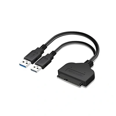Bild av LEAGY USB 3.0 till 2,5 Tum SATA III Adapter Kabelbro w/UASP Höghastighetsprotokoll Stöder omvandlare för SSD HDD Solid Drive (USB Med Extra Strömport (9 tum))