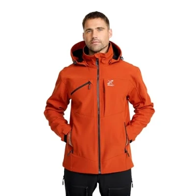 Bild av RevolutionRace Hiball Softshell Jacket för Herr, Friluftsjacka Vandring, Rooibos Tea, S