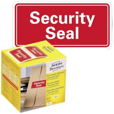 Bild av AVERY Zweckform Säkerhetstämpel VOID 7311 Security Seal (upplyst, 38 x 20 mm, 200 stycken på rulle) i kartongdispenser