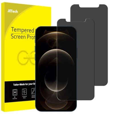 Bild av JETech Privacy Skärmskydd för iPhone 12 Pro Max 6,7 Tum, Anti Spy Screen Protector Privat Härdat Glas Film, 2 Pack