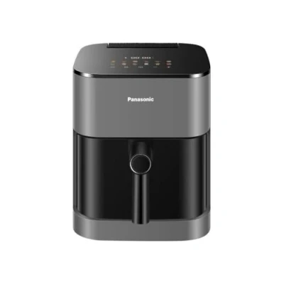 Bild av Panasonic NF CC500SXE Air Fryer med visningsfönster, 5L, 80 200C, digital timer &amp; LCD, mild ånga, 11 förinställningar, enkel att rengöra, matt grå