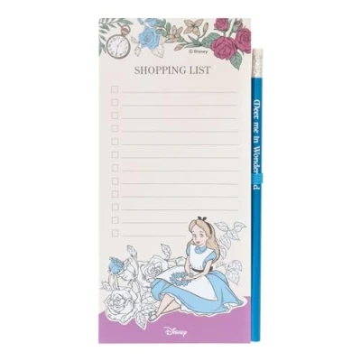 Bild av Grupo Erik Disney Alice in Wonderland Magnetic Organiser Shopping List 4 x 8 inches 10 21 cm Notepad Fridge Gifts