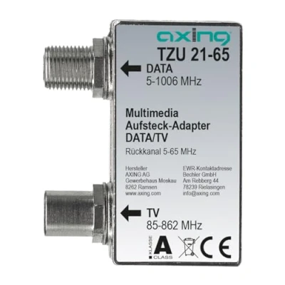 Bild av Axing TZU 21 65 multimedia plug in adapterdelare för kabelmodem