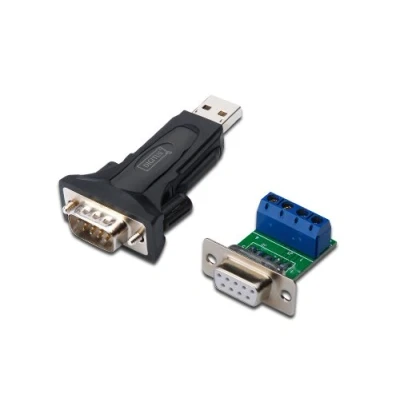 Bild av DIGITUS USB till seriell adapter RS485 omvandlare 2.0 Type A DSUB 9M FTDI FT232RL Chipset Inkl. 80 cm kabel