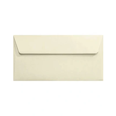 Bild av Netuno 100 Ecru DIN långa kuvert räfflat papper 11 x 22 cm 120 g Aster Laid elfenben DL kräm självhäftande utan fönster för inbjudningar födelsedagskort gratulationskort