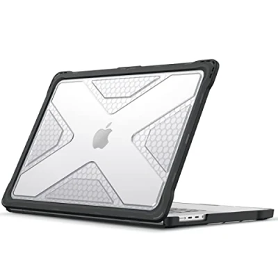 Bild av FINTIE fodral kompatibelt med MacBook Pro 16&quot; M1 /M1 Max 2021 (modell A2485), robust hårt TPU stötskyddade kanter, helt förstärkt hybridskydd, svart