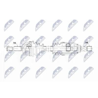 Bild av NTY NPW RE 063 Arbre de transmission Essieu avant boîte vitesses manuelle RENAULT: Captur
