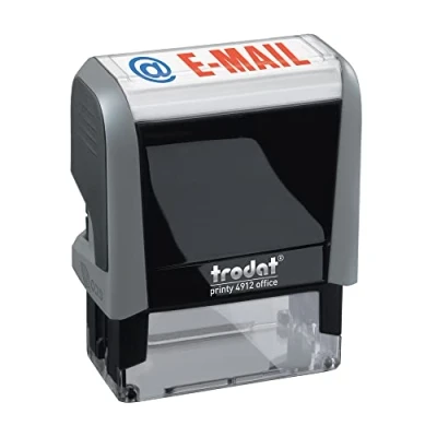 Bild av Trodat Office Printy 4912 självfärgande textstämpel, text E MAIL, avtrycksfärg blå röd, 47 x 18 mm