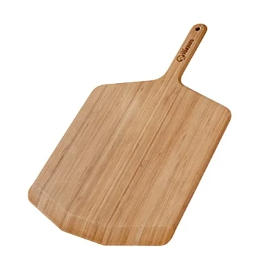 Bild av Chef Pomodoro pizzaskapa, lätt bambu pizzapaddel och pizzatavla för bakning hemlagad pizza bröd, trä pizzaskal, pizzaugn tillbehör. (35,5 cm)