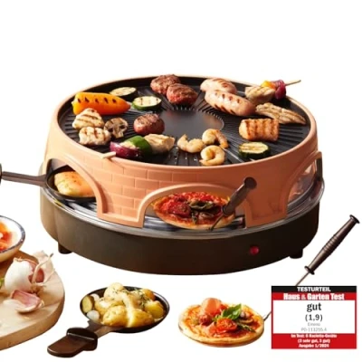 Bild av Emerio pizzaugn, pizzarette originalet, 3 i 1 pizza raclette grill, patenterad design, för minipizza, riktig familjekul 6 personer, PO 113255.4