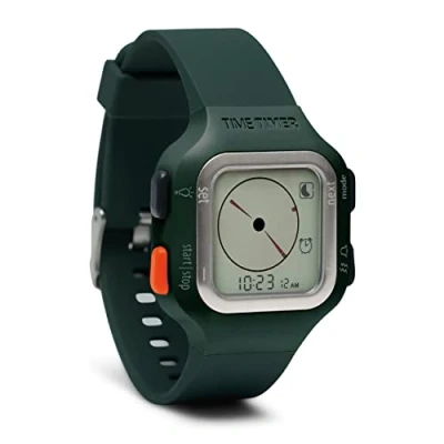 Bild av Time Timer Klocka Visuell analog och digital 12 timmars eller 24 nedräkningstimer för produktivitet, lärande, testkörning träningsklocka (Sequoia Green, L)
