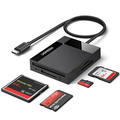 Bild av UGREEN USB C kortläsare SD/Micro SD minneskortläsare CF 4 i 1 Kompatibel för Galaxy S23/ S23+/ S23 Ultra/MacBook Pro/MacBook Air/iPad Pro/Surface Book etc.
