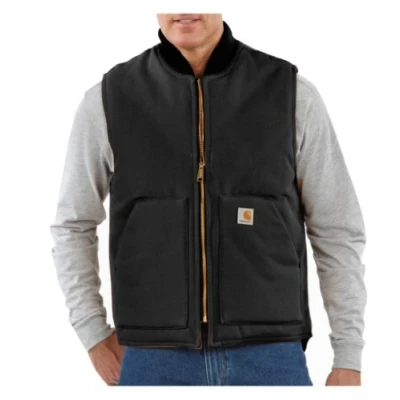 Bild av Carhartt herr ARCTIC Avslappnad passform fast anka isolerad ribbkrage väst, svart, XL