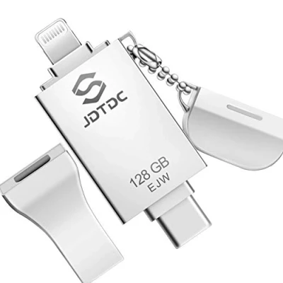 Bild av Apple MFi certifierad 128 GB iPhone Photo Storage Stick Flash Drive för Extern Memory iPad Lightning USB C Picture for Photos Backup Thumb