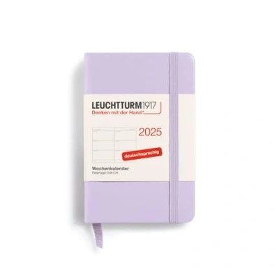Bild av LEUCHTTURM1917 370558 Veckokalender 2025, mini A7 inbunden 12 månaders planerare, 80 g, linjerad lila
