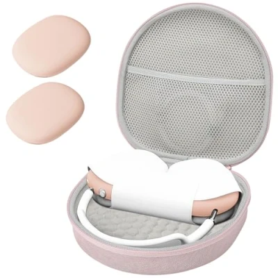 Bild av ProCase Hörlursfodral Headphone Case för AirPods Max 2020 med 2 intelligenta silikonskydd, resväska hörlurar bärväska headset fodral rosa