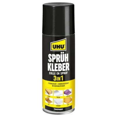 Bild av Uhu 48900 spraylim 3 i 1 permanent korrigerbart kan tas bort igen 200 ml