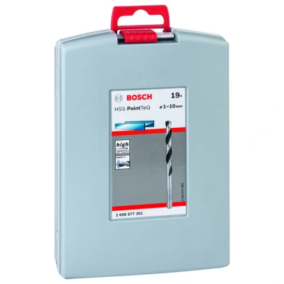 Bild av Bosch HSS spiralborrbit med PointTeQ 19 stk ProBox