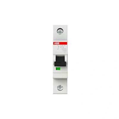 Bild av ABB 2 cds271001r0104 System Pro M Compact miniatyr jordskyddsbrytare, Single Pole, typ C, 10 A nominell ström, 88 mm H x 17,5 W 69 D