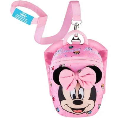 Bild av Disney småbarns ryggsäck med tyglar, Minnie Mouse tyglar för barn, barnsele 1 4 år, En storlek, Rosa