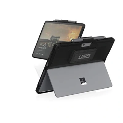 Bild av URBAN ARMOR GEAR UAG designad för Microsoft Surface Go 4/Surface 3/Surface 2/Surface Case 10,5 tum scout med handrem robust militär dropptestad skyddande fodral svart