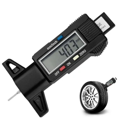 Bild av Gvolatee profildjupmätare för däck, däckprofildjupmätare, däckprofilmätare, med LCD display, däckdjupmätare, digital bilar, lastbilar, skåpbilar, motorcykel