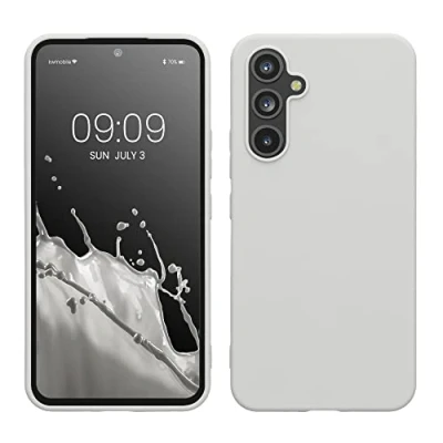 Bild av kwmobile fodral kompatibelt med Samsung Galaxy A54 5G mjukt smalt skyddande TPU silikonskydd vit matt