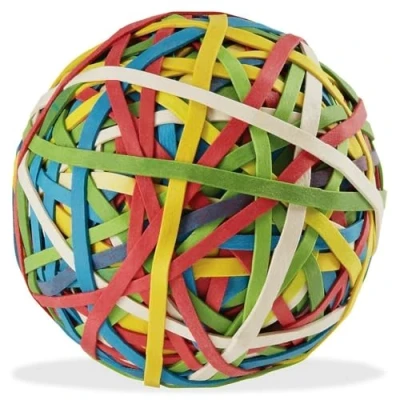 Bild av ACCO Gummibandboll, 275 band per boll, blandade färger (A7072153)