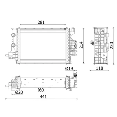 Bild av Kylare, motorkylning MAHLE CR 2634 000P