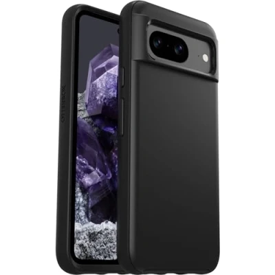 Bild av OtterBox Symmetry skal för Google Pixel 8, stöttåligt, fallsäkert, skyddande tunt skal, testad till militärstandard x3, Svart