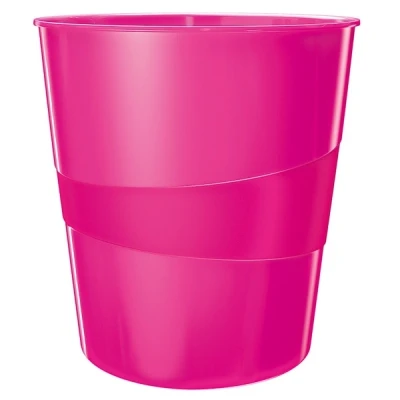 Bild av Leitz WOW Papperskorg, 15 liter, plast, rosa metallic, 52781023