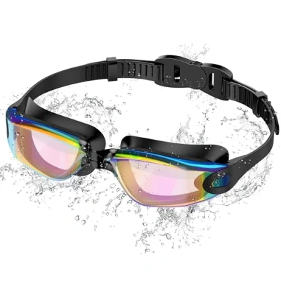 Bild av Ambienden Simglasögon, Claire Vision Anti Fog UV skydd, silikontätningar, snabba justeringar, unisex för vuxna, färgglad pulverplätering