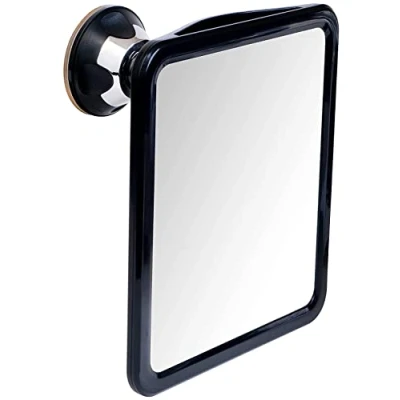 Bild av MIRRORVANA Dimfri duschspegel för rakning med uppgraderad sugkopp, dubbel anti dimdesign, okrossbar yta och 360 vridbar stor dimma badspegel 20 cm x 18