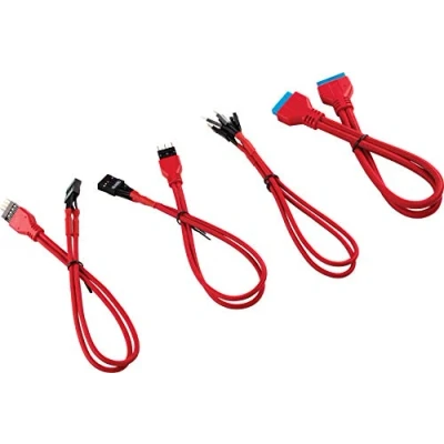 Bild av Corsair Premium Sleeved Front Panel Extension Kit 30cm, Red